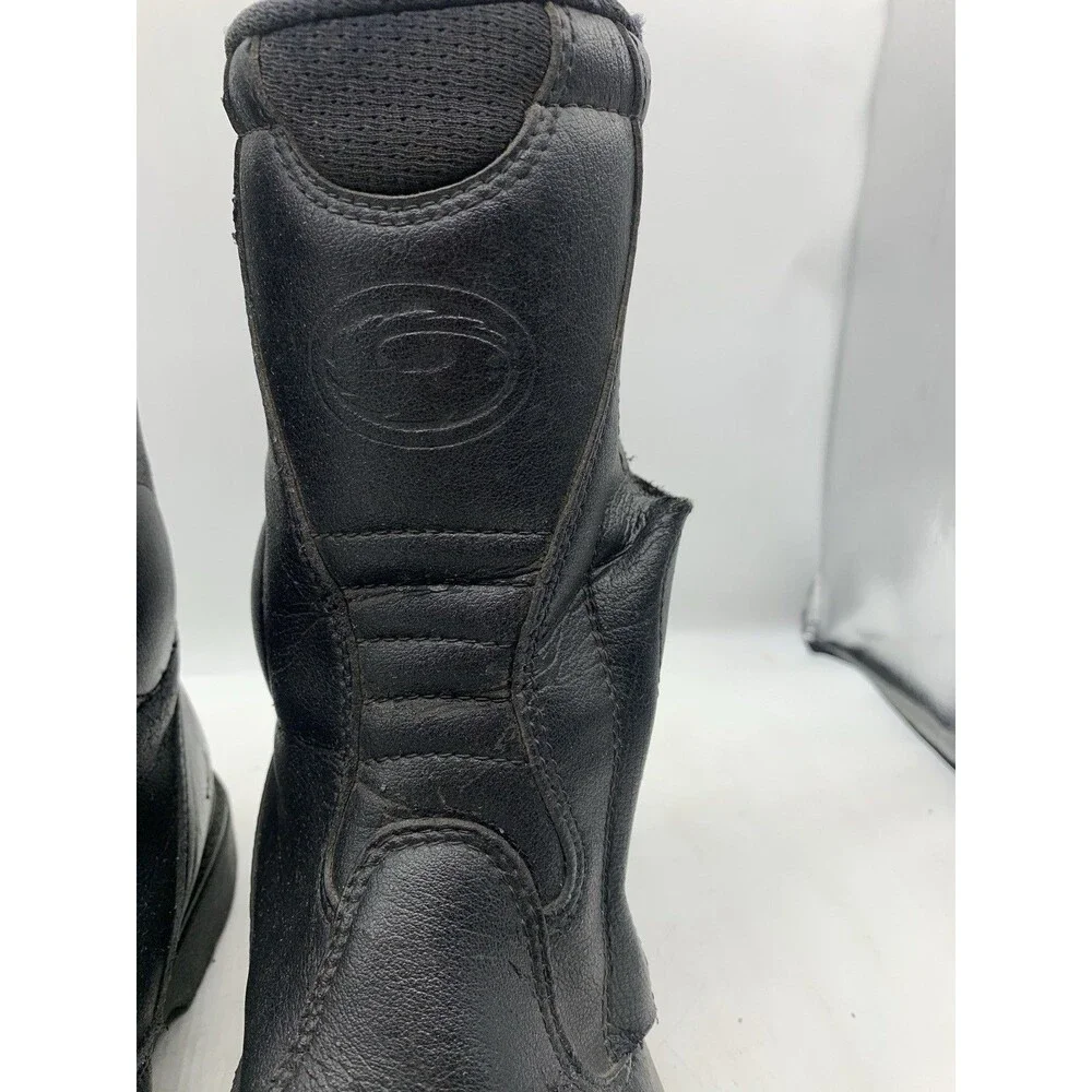 Sidi Motorcyle Boots Men SZ US 11.5 EU 46 Black Leather Side Zip Riding Touring
